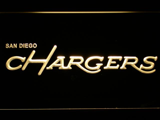 San Diego Chargers (7) LED Neon Sign USB - Yellow - TheLedHeroes