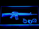 M16 Assault Rifle LED Neon Sign Electrical - Blue - TheLedHeroes