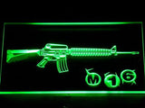 M16 Assault Rifle LED Neon Sign USB - Green - TheLedHeroes