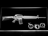 M16 Assault Rifle LED Neon Sign USB - White - TheLedHeroes