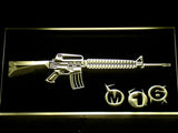 FREE M16 Assault Rifle LED Sign - Yellow - TheLedHeroes