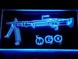 M60 Assault Rifle LED Neon Sign Electrical - Blue - TheLedHeroes