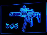 MP5 Assault Weapon LED Neon Sign Electrical - Blue - TheLedHeroes