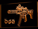 MP5 Assault Weapon LED Neon Sign Electrical - Orange - TheLedHeroes