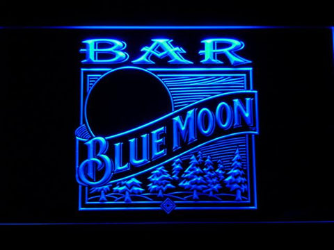 Blue Moon Bar (2) LED Neon Sign USB - Blue - TheLedHeroes