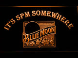 Blue Moon It's 5pm Somewhere (2) LED Neon Sign Electrical - Orange - TheLedHeroes