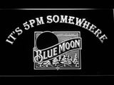 Blue Moon It's 5pm Somewhere (2) LED Neon Sign Electrical - White - TheLedHeroes