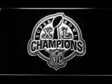 Pittsburgh Steelers Super Bowl XL Champions LED Neon Sign Electrical - White - TheLedHeroes