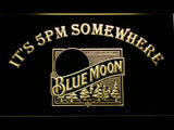 Blue Moon It's 5pm Somewhere (2) LED Neon Sign Electrical - Yellow - TheLedHeroes