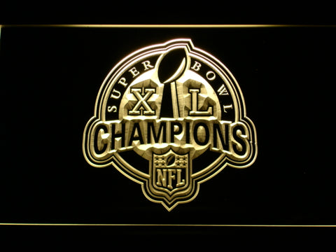 FREE Pittsburgh Steelers Super Bowl XL Champions LED Sign - Yellow - TheLedHeroes