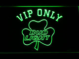 Bud Light Shamrock VIP Only LED Neon Sign USB - Green - TheLedHeroes