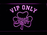 Bud Light Shamrock VIP Only LED Neon Sign USB - Purple - TheLedHeroes