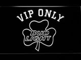 Bud Light Shamrock VIP Only LED Neon Sign Electrical - White - TheLedHeroes