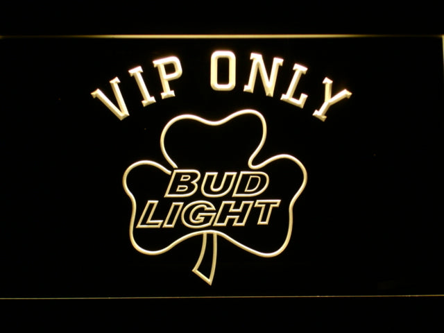 FREE Bud Light Shamrock VIP Only LED Sign - Yellow - TheLedHeroes