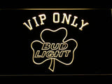 Bud Light Shamrock VIP Only LED Neon Sign USB - Yellow - TheLedHeroes