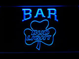 Bud Light Shamrock Bar LED Neon Sign Electrical - Blue - TheLedHeroes