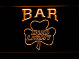 Bud Light Shamrock Bar LED Neon Sign Electrical - Orange - TheLedHeroes