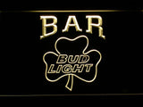 Bud Light Shamrock Bar LED Neon Sign USB - Yellow - TheLedHeroes