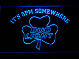 FREE Bud Light Shamrock It's 5pm Somewhere LED Sign - Blue - TheLedHeroes