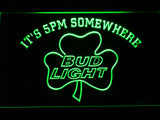 FREE Bud Light Shamrock It's 5pm Somewhere LED Sign - Green - TheLedHeroes