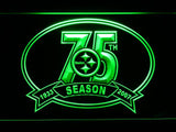 Pittsburgh Steelers 75th Anniversary LED Neon Sign USB - Green - TheLedHeroes