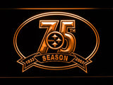 Pittsburgh Steelers 75th Anniversary LED Neon Sign Electrical - Orange - TheLedHeroes