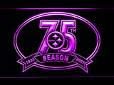 Pittsburgh Steelers 75th Anniversary LED Neon Sign USB - Purple - TheLedHeroes