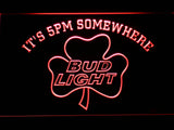 FREE Bud Light Shamrock It's 5pm Somewhere LED Sign - Red - TheLedHeroes