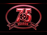 Pittsburgh Steelers 75th Anniversary LED Neon Sign USB - Red - TheLedHeroes