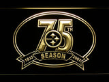Pittsburgh Steelers 75th Anniversary LED Neon Sign Electrical - Yellow - TheLedHeroes