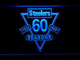 Pittsburgh Steelers 60th Anniversary LED Neon Sign USB - Blue - TheLedHeroes