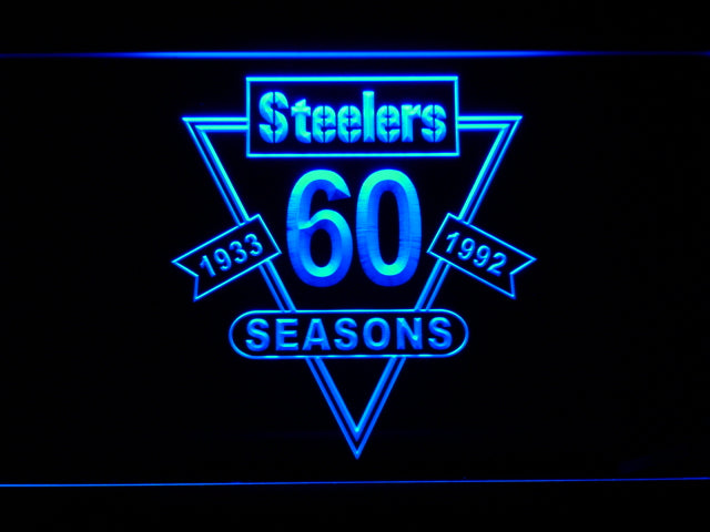 Pittsburgh Steelers 60th Anniversary LED Sign - Blue - TheLedHeroes