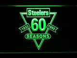 Pittsburgh Steelers 60th Anniversary LED Neon Sign Electrical - Green - TheLedHeroes