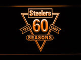 Pittsburgh Steelers 60th Anniversary LED Neon Sign Electrical - Orange - TheLedHeroes