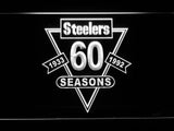 Pittsburgh Steelers 60th Anniversary LED Neon Sign USB - White - TheLedHeroes