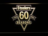 Pittsburgh Steelers 60th Anniversary LED Neon Sign Electrical - Yellow - TheLedHeroes