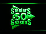 Pittsburgh Steelers 50th Anniversary LED Neon Sign USB - Green - TheLedHeroes