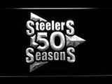 Pittsburgh Steelers 50th Anniversary LED Neon Sign Electrical - White - TheLedHeroes