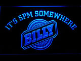 Billy It's 5pm Somewhere LED Neon Sign Electrical - Blue - TheLedHeroes