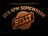 Billy It's 5pm Somewhere LED Neon Sign USB - Orange - TheLedHeroes
