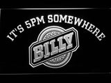 Billy It's 5pm Somewhere LED Neon Sign Electrical - White - TheLedHeroes