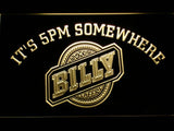 Billy It's 5pm Somewhere LED Neon Sign Electrical - Yellow - TheLedHeroes