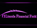 Philadelphia Eagles Lincoln Financial Field LED Neon Sign USB - Purple - TheLedHeroes