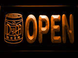 FREE Duff Open (3) LED Sign - Orange - TheLedHeroes