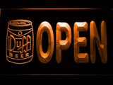 Duff Open (3) LED Neon Sign Electrical - Orange - TheLedHeroes