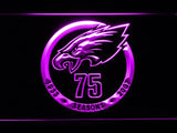 Philadelphia Eagles 75th Anniversary LED Neon Sign Electrical - Purple - TheLedHeroes
