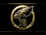 Philadelphia Eagles 75th Anniversary LED Neon Sign USB - Yellow - TheLedHeroes