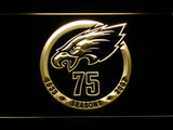 Philadelphia Eagles 75th Anniversary LED Neon Sign Electrical - Yellow - TheLedHeroes