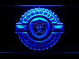 Oakland Raiders Community Quarterback LED Neon Sign Electrical - Blue - TheLedHeroes