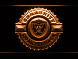 Oakland Raiders Community Quarterback LED Neon Sign Electrical - Orange - TheLedHeroes